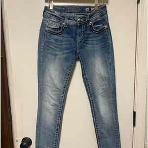 Miss me jeans floral design on pocket